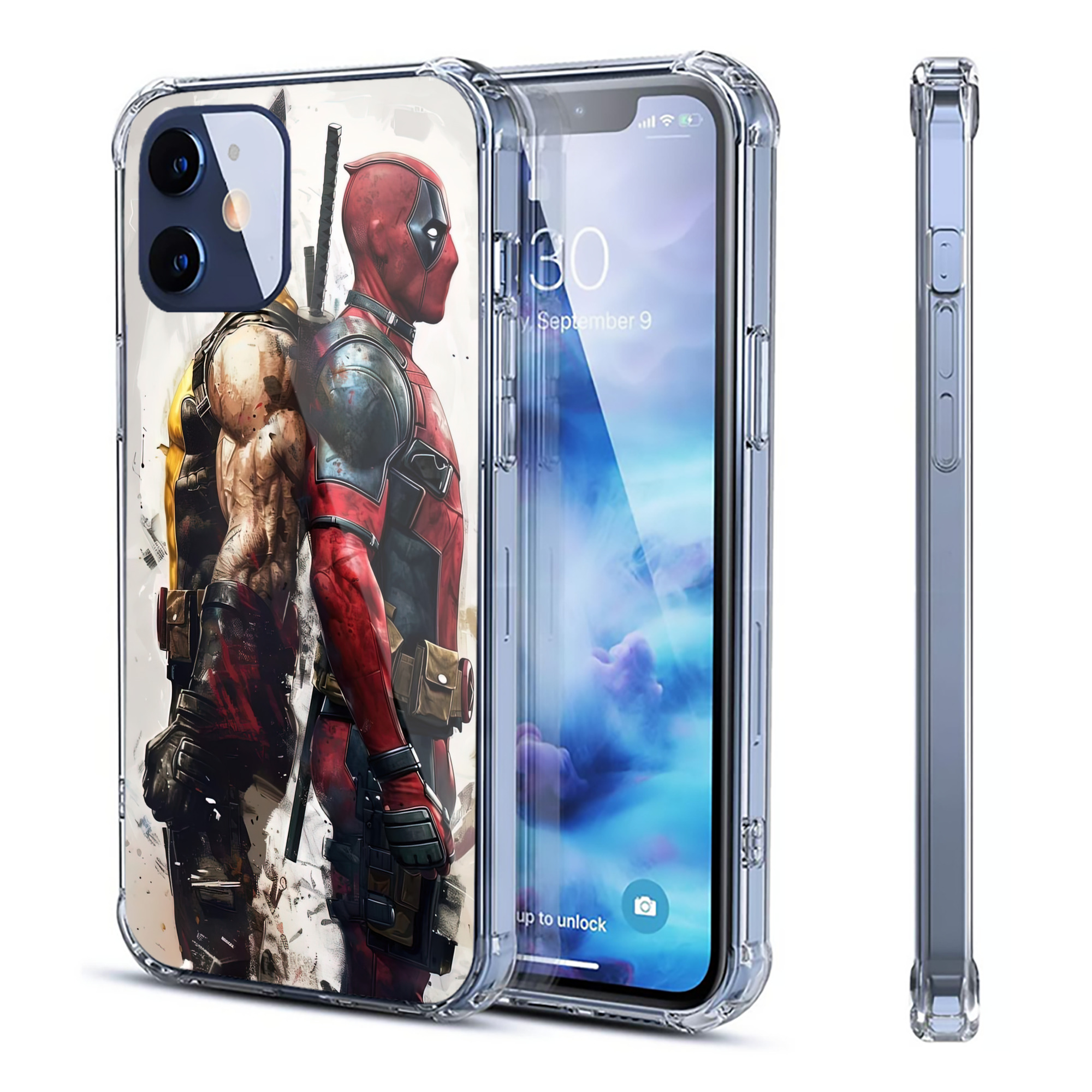 （画像用） Deadpool デッドプール 【iPhone 12シリーズ対応】透明スマホケース（クリアソフトケース）
